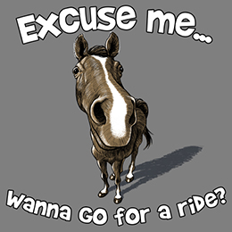 Graphite Heather Excuse Me Horse T-Shirt 