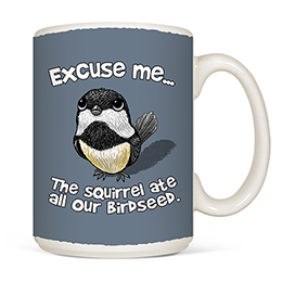 White Excuse Me Bird Coffee Mugs 