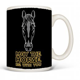 White May the Horse Be with You Mugs 