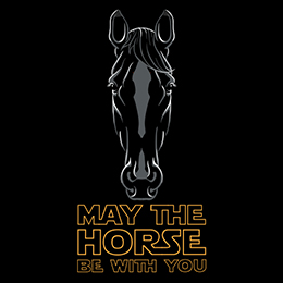 Black May the Horse Be with You T-Shirt 