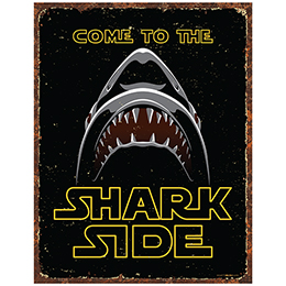 NA Shark Side Tin Sign 