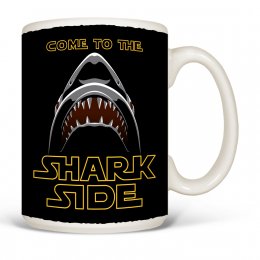 White Shark Side Mugs 