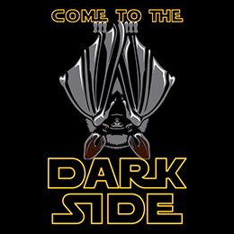 Black Dark Side Bat T-Shirt 