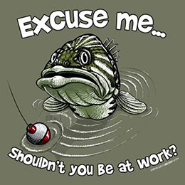 Heather Military Green Excuse Me Fish T-Shirt 