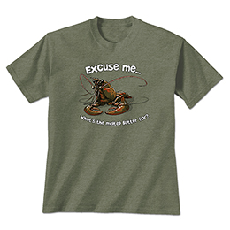 Heather Military Green Excuse Me Lobster T-Shirts 