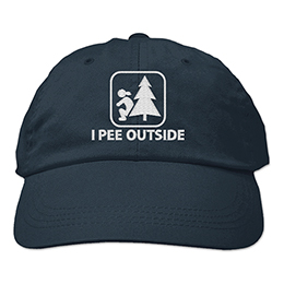 Navy I Pee Outside (Ladies Version) Embroidered Hats 