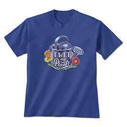 Royal Blue Wet My Plants T-Shirts 