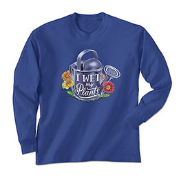 Royal Blue Wet My Plants Long Sleeve Tees 