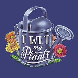Cobalt Wet My Plants T-Shirt 