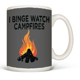 White Binge Watch Mugs 