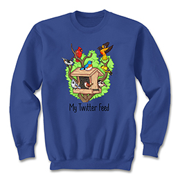 Royal Blue Twitter Feed Sweatshirts 