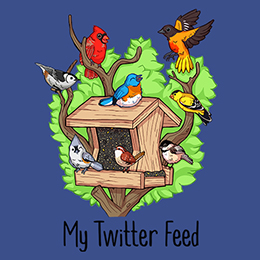 Royal Blue Twitter Feed T-Shirt 