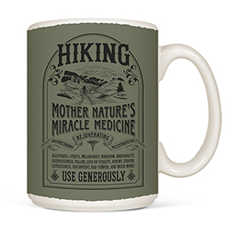 White Hiking Cure Mugs 
