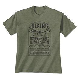 Heather Military Green Hiking Cure T-Shirts 