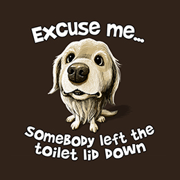 Dark Chocolate Excuse Me Thirsty Dog T-Shirt 