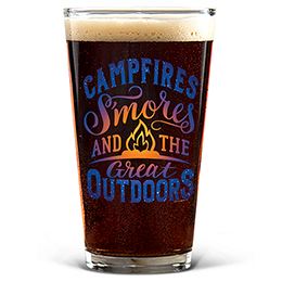 Clear Great Outdoors Pint Glass - Color Printed 