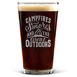 Clear Great Outdoors Engraved Pint Glass 