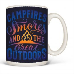 White Great Outdoors Coffee Mugs 