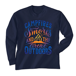 Navy Great Outdoors Long Sleeve Tees 