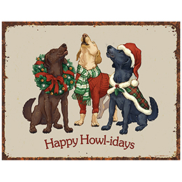 NA Happy Howl-idays Tin Sign 