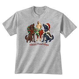 Sports Grey Happy Howl-idays T-Shirts 