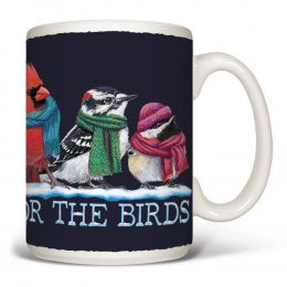 White Winter Is For The Birds Coffee Mugs 