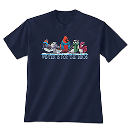 Navy Winter Is For The Birds T-Shirts 