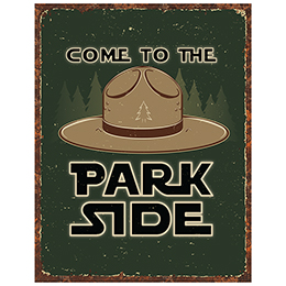 NA Park Side Tin Sign 