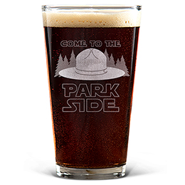 Clear Park Side Engraved Pint Glass 