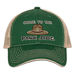 Dark Green/Khaki Park Side Embroidered Trucker Hat 