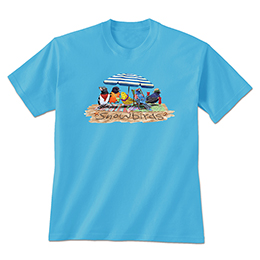 Aquatic Blue Snowbirds T-Shirts 
