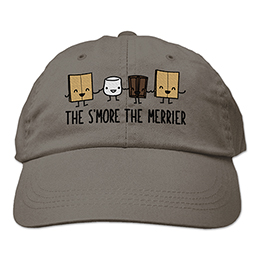Charcoal The S'more the Merrier Embroidered Hats 