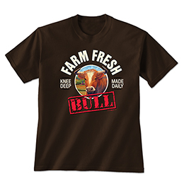 Dark Chocolate Farm Fresh Bull T-Shirts 