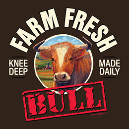 Dark Chocolate Farm Fresh Bull T-Shirt 