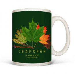 White Leafspan Coffee Mugs 