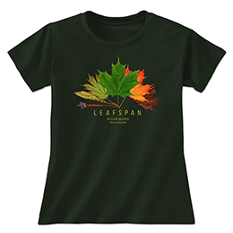 Forest Green Leafspan Ladies T-Shirts 