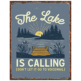 NA The Lake Is Calling Tin Sign 