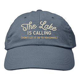 Carolina Blue The Lake Is Calling Embroidered Hats 