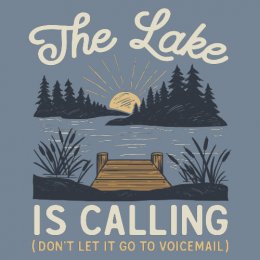 Heather Indigo The Lake Is Calling T-Shirt 