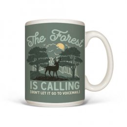 White The Forest Is Calling Mugs 