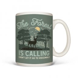 White The Forest Is Calling Coffee Mugs 