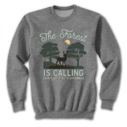 Graphite Heather The Forest Is Calling Sweatshirts 