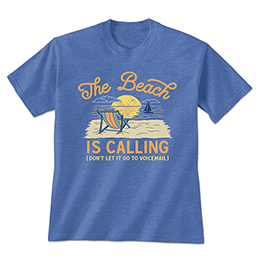 Heather Royal The Beach Is Calling T-Shirts 