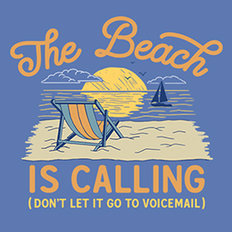 Heather Royal The Beach Is Calling T-Shirt 