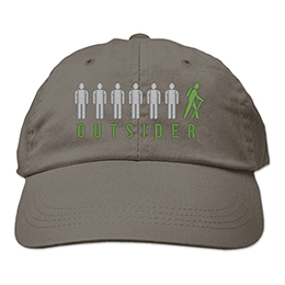Charcoal Outsider: Hike Embroidered Hats 