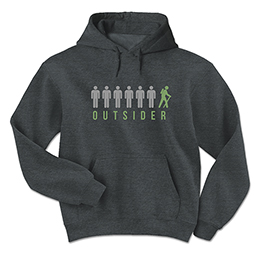 Dark Heather Outsider: Hike Hooded Sweatshirts 