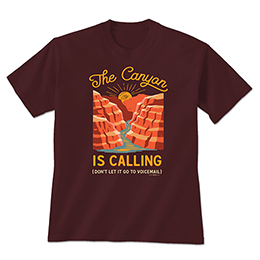 Maroon The Canyon is Calling T-Shirts 