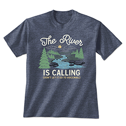 Heather Navy The River Is Calling T-Shirts 