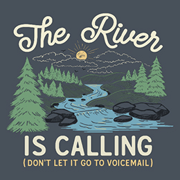 Heather Navy The River Is Calling T-Shirt 
