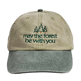 Stone/Green May the Forest Be with You Embroidered Hats 